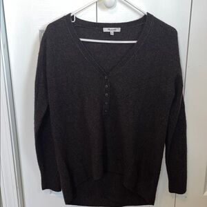 Madewell Dark Brown V-Neck Sweater